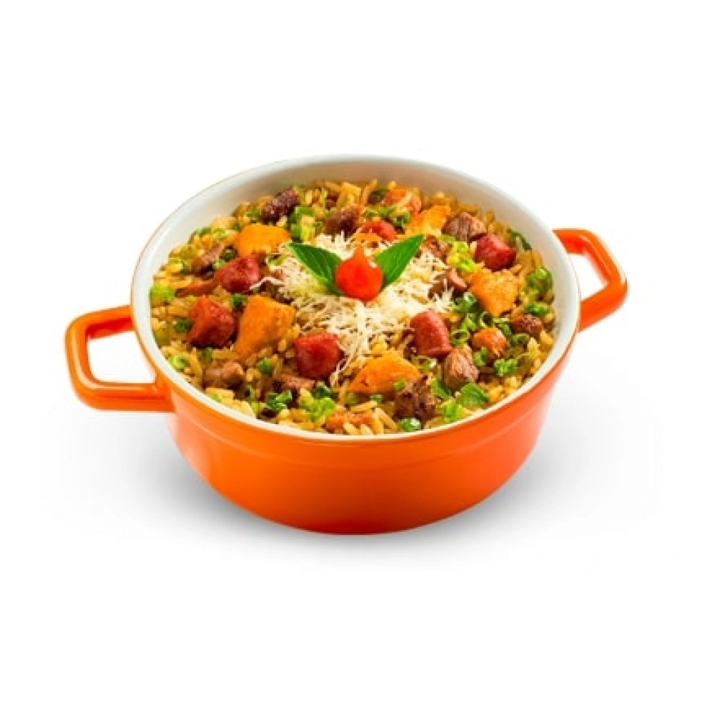 KIT TEM DE TUDO 330g - (Caixa com 10un de tem de tudo 180g + 10un de arroz caldo de carne 150g)