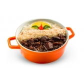 KIT FEIJOADA 350g -  (Caixa com 10un de arroz branco 150g + 10un de feijoada 200g )