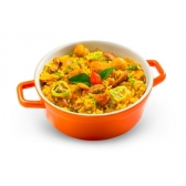 KIT GALINHADA COM PEQUI 380g -  (Caixa com 10un de arroz com açafrão 180g + 10un de frango ao molho com pequi 200g)