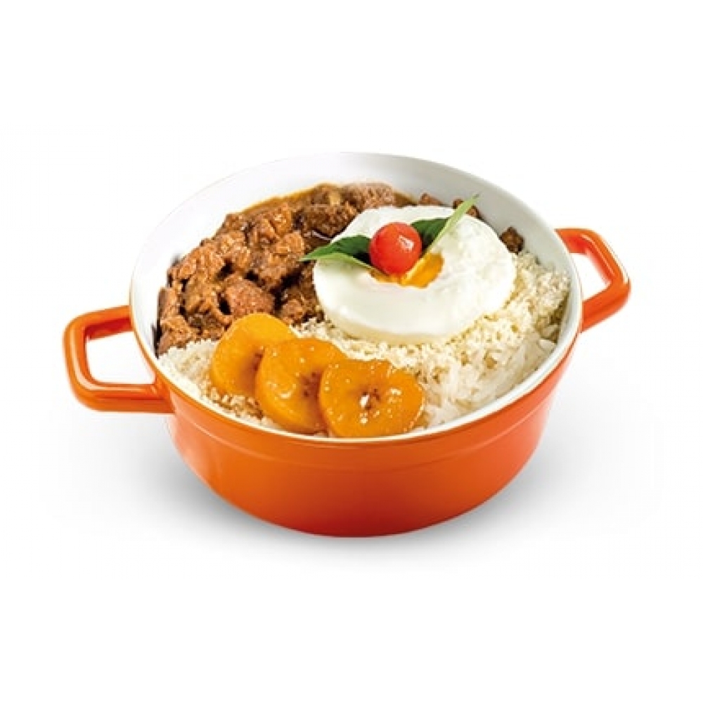 KIT PICADINHO DE CARNE 330g - (caixa com 10 un de picadinho 180g + 10 un de arroz branco 150g)