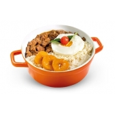 KIT PICADINHO DE CARNE 330g - (caixa com 10 un de picadinho 180g + 10 un de arroz branco 150g)