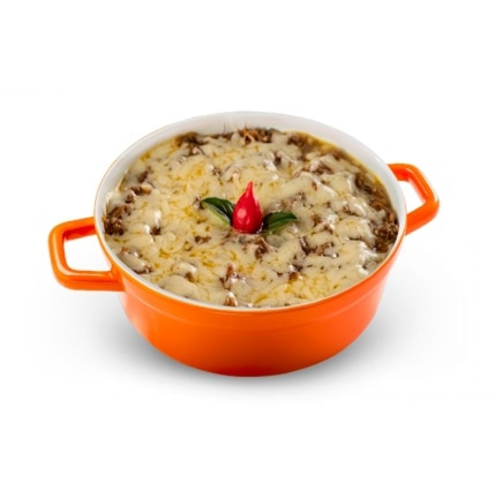 KIT COSTELA GOURMET 410g - (Caixa com 10un de arroz branco 150g + 10un de costela gourmet 180g + 10un de purê de mandioca 80g).